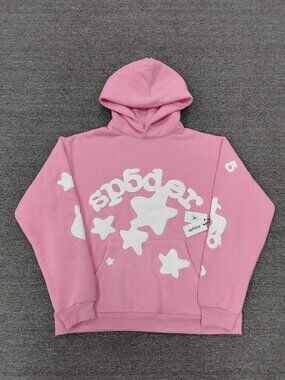Pink & White Spider Hoodie – Size L